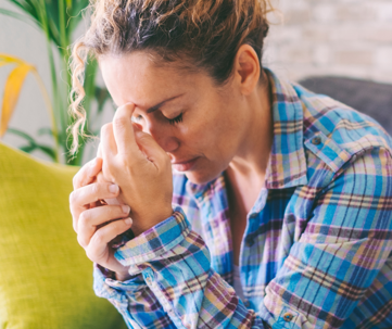 woman with headache